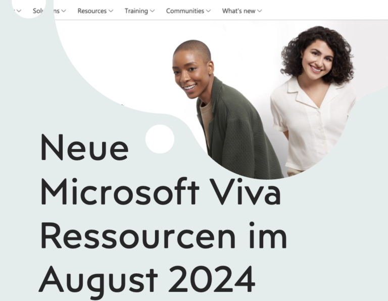 Neue Microsoft Viva Ressourcen im August 2024